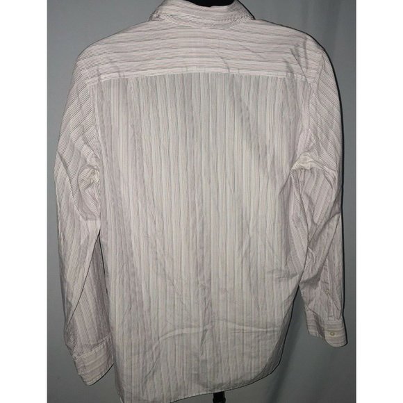 J. Crew Button Up Shirt Mens Size M Blue Red White Pink Stripe LS Tailored Fit - Picture 5 of 5